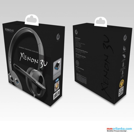 SonicGear Xenon 3U Stereo Wired Headphone With MicroPhone (1Y)
